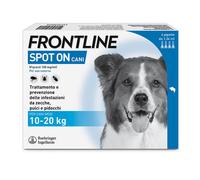 Frontline Spot On Cani x4 Pipette, Antiparassitario per Cani e Cuccioli (10-20Kg), Contro Pulci, Zecche E Pidocchi