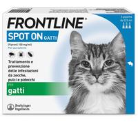 FRONTLINE Spot On Gatti Antiparassitario Contro Pulci, Zecche e Pidocchi 3 PIPETTE