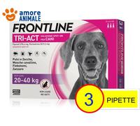 FRONTLINE Triact, 3 Pipette, Cane L (20-40Kg), Antiparassitario per Cani e Cuccioli di Lunga Durata, Protegge il Cane da Pulci, Zecche, Zanzare, Pappataci e Leishmaniosi, Antipulci 3 Pipette