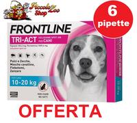 Frontline TRI-ACT 6 pipette antiparassitario per cane di 10-20 kg SCAD 2027 NEW