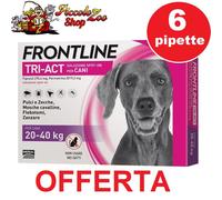 Frontline TRI-ACT 6 pipette antiparassitario per cane di 20-40 kg SCAD 2027 NEW
