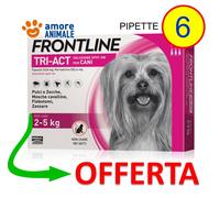 Frontline TRI-ACT 6 pipette per Cani da 2-5 kg - Antiparassitario NEW