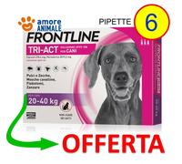 Frontline TRI-ACT 6 pipette per Cani da 20-40 kg - Antiparassitario pulci zecche