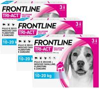 Frontline Tri-Act Antiparassitario Per Cani Contro Parassiti E Insetti Volanti 10-20Kg KIT 9 PIPETTE