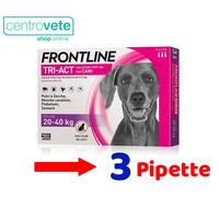 Frontline Tri Act Cani 3 Pip 2-5 / 5-10 / 10-20 / 20-40 / 40-60 Kg → Zecche Pulc