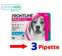 Frontline Tri Act Cani 3 Pip 2-5 / 5-10 / 10-20 / 20-40 / 40-60 Kg → Zecche Pulc