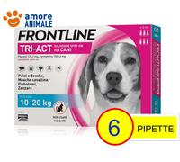 FRONTLINE Triact, 6 Pipette, Cane M (10-20Kg), Antiparassitario per Cani e Cuccioli di Lunga Durata, Protegge il Cane da Pulci, Zecche, Zanzare, Pappataci e Leishmaniosi, Antipulci 6 Pipette