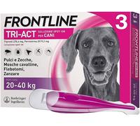 Frontline Tri-Act Spot-On Antiparassitario per Cani 3 Pipette L 20-40kg