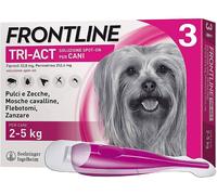 Frontline Tri-Act Spot-On Antiparassitario per Cani 3 Pipette XS 2-5kg