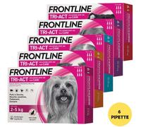Frontline Tri-Act Spot-On Antiparassitario per Cani 6 Pipette XS 2-5kg