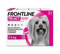 Frontline Tri Act - Soluzione Spot On Insetticida Acaricida Cane 2-5Kg, 3 Pezzi