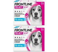 Frontline Tri-Act x3 Pipette, Antiparassitario Per Cani (10-20Kg) Cont