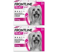 Frontline Tri-Act x3 Pipette, Antiparassitario Per Cani (2-5Kg) Contro
