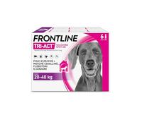 Frontline Tri-Act x6 Antiparassitario Cani Contro la Leishmaniosi (20-40Kg) | Prodotto Per Cani E Cuccioli. Protegge Da Pulci, Zecche, Zanzare, Pappataci E Leishmaniosi, Antipulci 6 Pipette