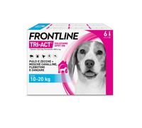 Frontline Tri Act x6 Pipette, Antiparassitario Per Cani e Cuccioli (Taglia M 10-20Kg) Contro Pulci, Zecche, Zanzare, Pappataci e Leishmaniosi