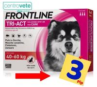 Frontline TRIACT 40 - 60 Kg - Antiparassitario Spot on Cani → 3 Pipette da 6 ml