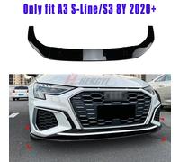 Frontlippe Frontspoiler Schwarz Glänzend für AUDI S3 8Y A3 S-LINE Limo 2021+