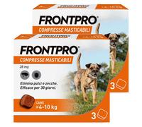 FRONTPRO 2x3 Compresse Masticabili, Antiparassitario Per Cani (4-10Kg)