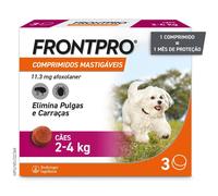 FRONTPRO Cani 2-4 Kg Antiparassitario Pulci Zecche 3 Compress masticabili