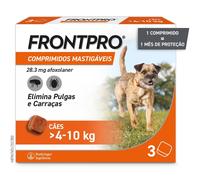 FRONTPRO Cani 4-10 Kg Antiparassitario Pulci Zecche 3 Compress masticabili