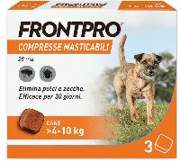 FRONTPRO Compresse Masticabili Per Cani Contro Pulci E Zecche 4-10Kg 3 COMPRESSE