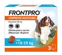 Frontpro Frontline compresse antiparassitarie masticabili per cani 3 compresse peso 10-25 kg - Antiparassitario per cani - 1° ORDINE? scegli lo sconto BZR5 / BZR20 + 200 punti fedeltà