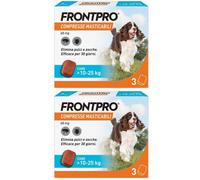 FRONTPRO x3 Compresse Masticabili, Antiparassitario Per Cani (10-25Kg)