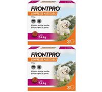 FRONTPRO x3 Compresse Masticabili, Antiparassitario Per Cani (2-4Kg) C