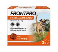 FRONTPRO x3 Compresse Masticabili Antiparassitario Per Cani (4-10Kg) Contro Pulc