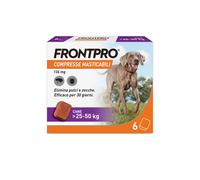 FRONTPRO x6 Compresse Masticabili Per Cani Contro Pulci E Zecche (25-50Kg)