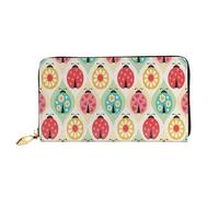 FROON Borsa lunga in pelle palmare alla moda coccinelle modello cartone animato portafoglio business in pelle Pocketbook Moneybag per regali, Nero , Taglia unica