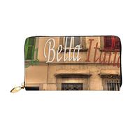 FROON Borsa lunga in pelle palmare moda bella Italia portafoglio business in pelle Pocketbook Moneybag per regali, Nero , Taglia unica