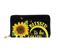FROON Borsa lunga in pelle palmare moda benedetta essere chiamata girasole portafoglio business in pelle Pocketbook Moneybag per regali, Nero , Taglia unica