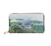 FROON Borsa lunga in pelle portatile alla moda con pesce con un portafoglio con esca in pelle da taschino per regali, Nero , Taglia unica