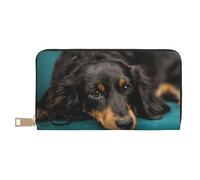 FROON Carino cane lungo pochette in ecopelle chic elegante portafogli da donna per donne moderne grande capacità porta carte e tasche organizer borsa durevole borsa per i viaggi di tutti i giorni,