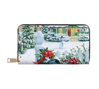 FROON Cassetta postale natalizia e regali lunghi in finta pelle pochette chic eleganti portafogli da donna per donne moderne grande capacità porta carte e tasche organizer borsa resistente per i