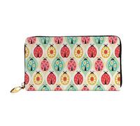 FROON Coccinelle Cartoon Modello Lungo Pochette Portafoglio In Pelle Borse Frizione Portafogli In Pelle Moda Moneybag Lungo Bifold In Pelle Billfold, Nero , Taglia unica