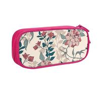 FROON Custodia per scuola Forniture per ufficio Fiori Rosa Foglie Astuccio per penne di grande capacità Astuccio di grande capacità per studenti Astuccio di cancelleria Astuccio per matite Organizer