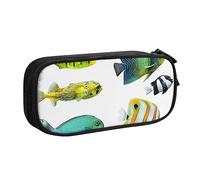 FROON Custodia per scuola Forniture per ufficio Ocean Tropical Fish Astuccio per penne di grande capacità Astuccio per matite di grande capacità per studenti Astuccio per cancelleria Scatola per
