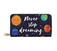 FROON Cute Planet - Pochette lunga da donna in finta pelle, elegante, elegante, per donne moderne, con porta carte di credito e tasche organizer, borsa resistente per i viaggi di tutti i giorni,