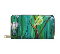 FROON Dancing with Dragonflies Pochette lunga in ecopelle chic elegante portafoglio da donna per donne moderne grande capacità porta carte e tasche organizer borsa resistente per i viaggi di tutti i