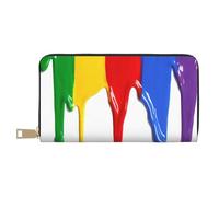 FROON Paint Splatter Fondale Lungo in Ecopelle Pochette Chic Elegante Portafogli da Donna per Donne Moderne Grande Capacità Porta Carte e Tasche Organizzatrici Borsa Durevole Borsa per i Viaggi di