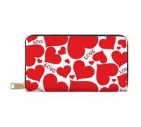 FROON Pochette lunga da donna in finta pelle con cuore innamorato, elegante e alla moda, per donne moderne, grande capacità, porta carte e tasche organizer, borsa resistente per i viaggi di tutti i