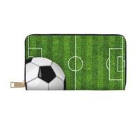 FROON Pochette lunga sportiva da calcio in finta pelle, elegante e alla moda, portafogli da donna moderna, grande capacità, porta carte e tasche organizer, borsa resistente per i viaggi di tutti i