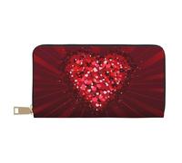 FROON Portafogli da donna con scritta "Happy Valentine's Day", lunga in finta pelle, chic ed elegante, per donne moderne, grande capacità, porta carte e tasche organizer, borsa resistente per i viaggi