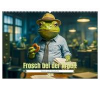 Frosch bei der Arbeit- Dienst nach Vorschrift (Wandkalender 2026 DIN A2 quer), CALVENDO Monatskalender: Ein Strohhut-Frosch macht seinen Job.