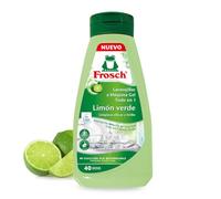Frosch - Gel Lavastoviglie a macchina, tutto in 1 con limone verde, pulizia e lucentezza, senza microplastiche e componenti animali, 40 dosi -650 ml