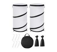 Frost Blankets for Outdoor Plants, 2 Pieces Folding Round Breathable Plant Freeze Covers 20x12in, Pop Shade Cloth Winters for Greenhouse Gardening Patio Rabbit Squirrel