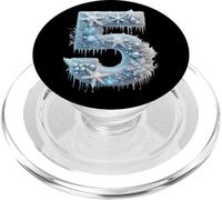Frost - Fiocchi di neve con numero cinque PopSockets PopGrip per MagSafe