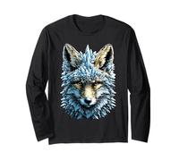 Frost Fox con Ice Fantasy Animale Neve Stagione Freddo Inverno Maglia a Manica
